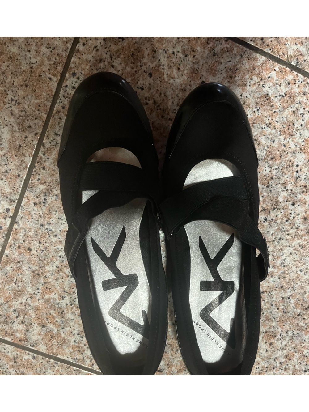 Anne Klein Sport Black Mary Jane Ballet Flats